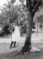 Girl on swing, c1896